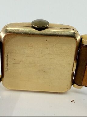 Vintage Lord Elgin 21J Model 7 Art Deco Rectangular Watch c1939 14K Gold Filled